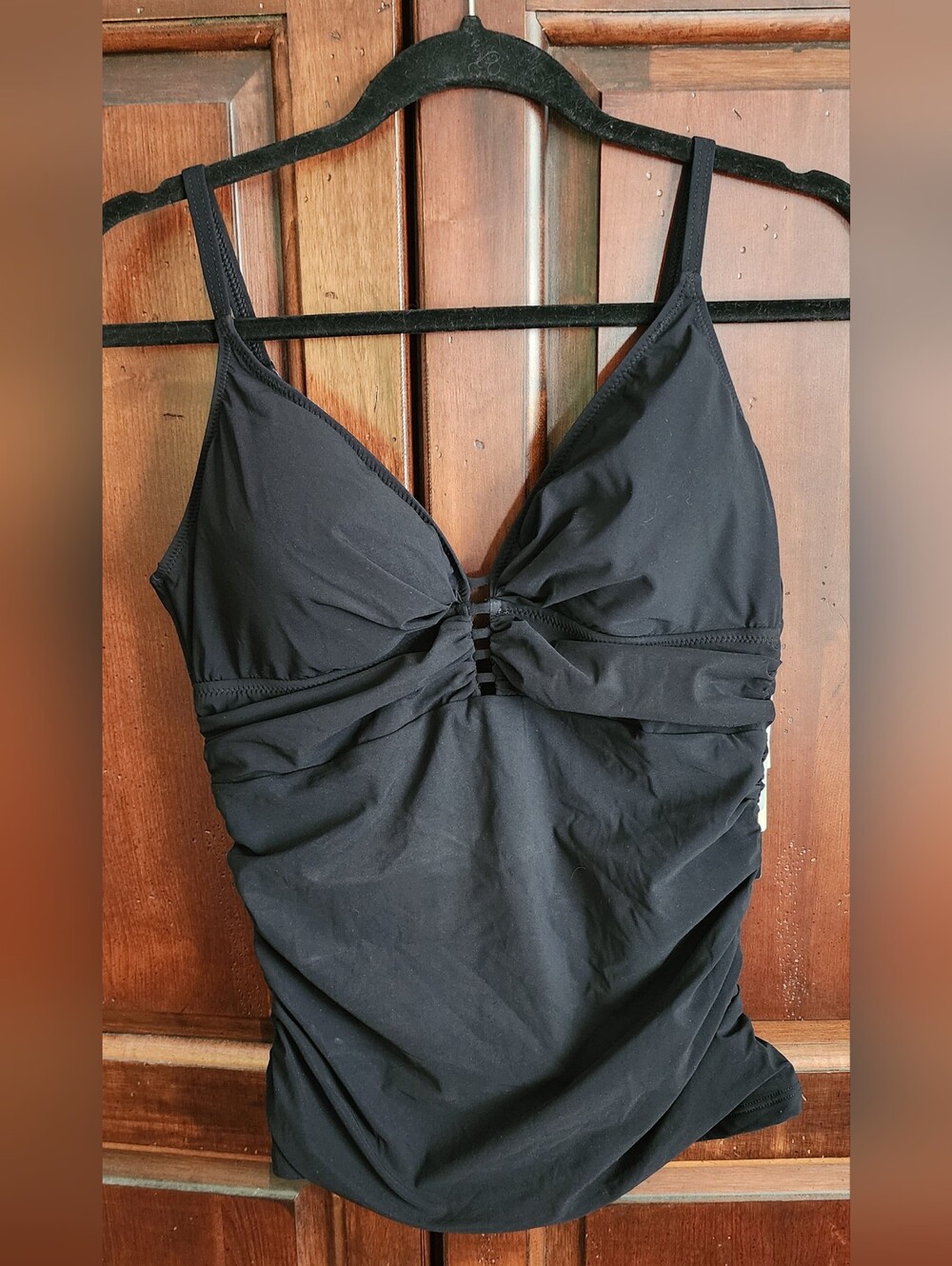 Gottex Swim Top with Ruched Front, Adjustable Straps